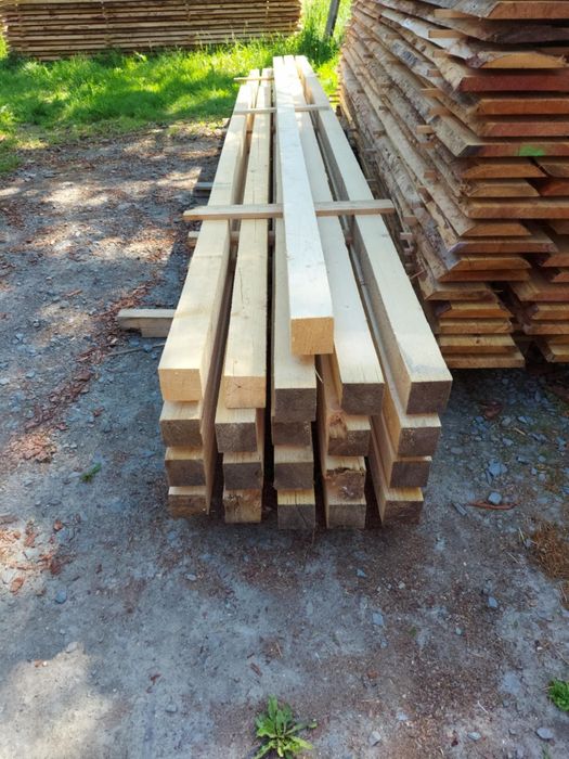 Kantówki świerkowe modrzewiowe suche strugane różne wymiany