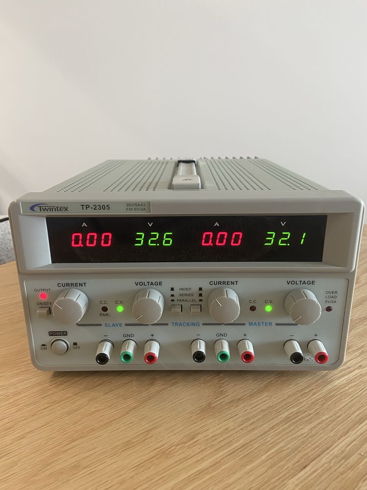 Zasilacz laboratoryjny TP-2305 TWINTEX 0-30V, 0-5A