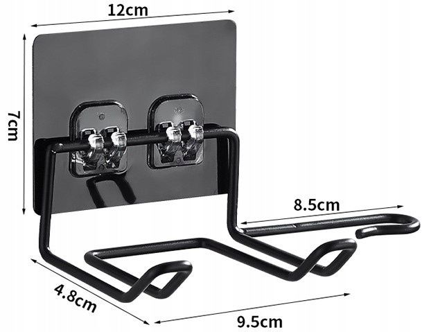 UCHWYT wieszak Na Suszarke Do wlosów SAMOPRZYLEPNY