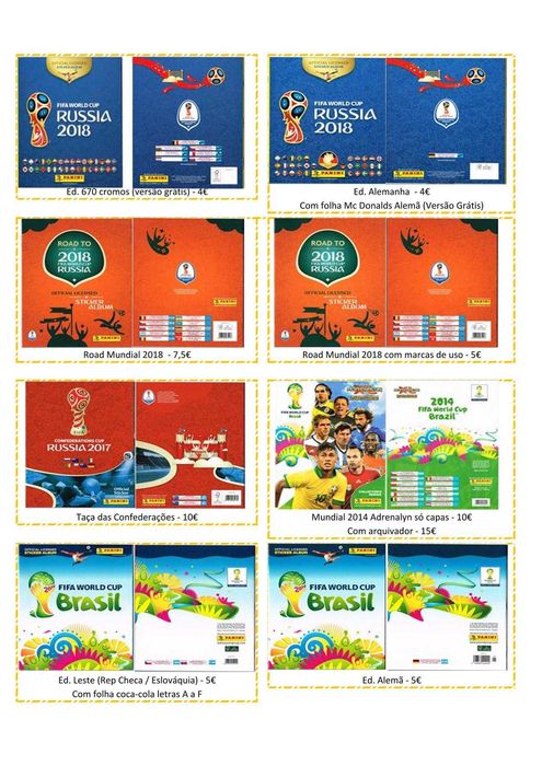 Cadernetas vazias futebol ver descrição Panini Topps e outras 1/3