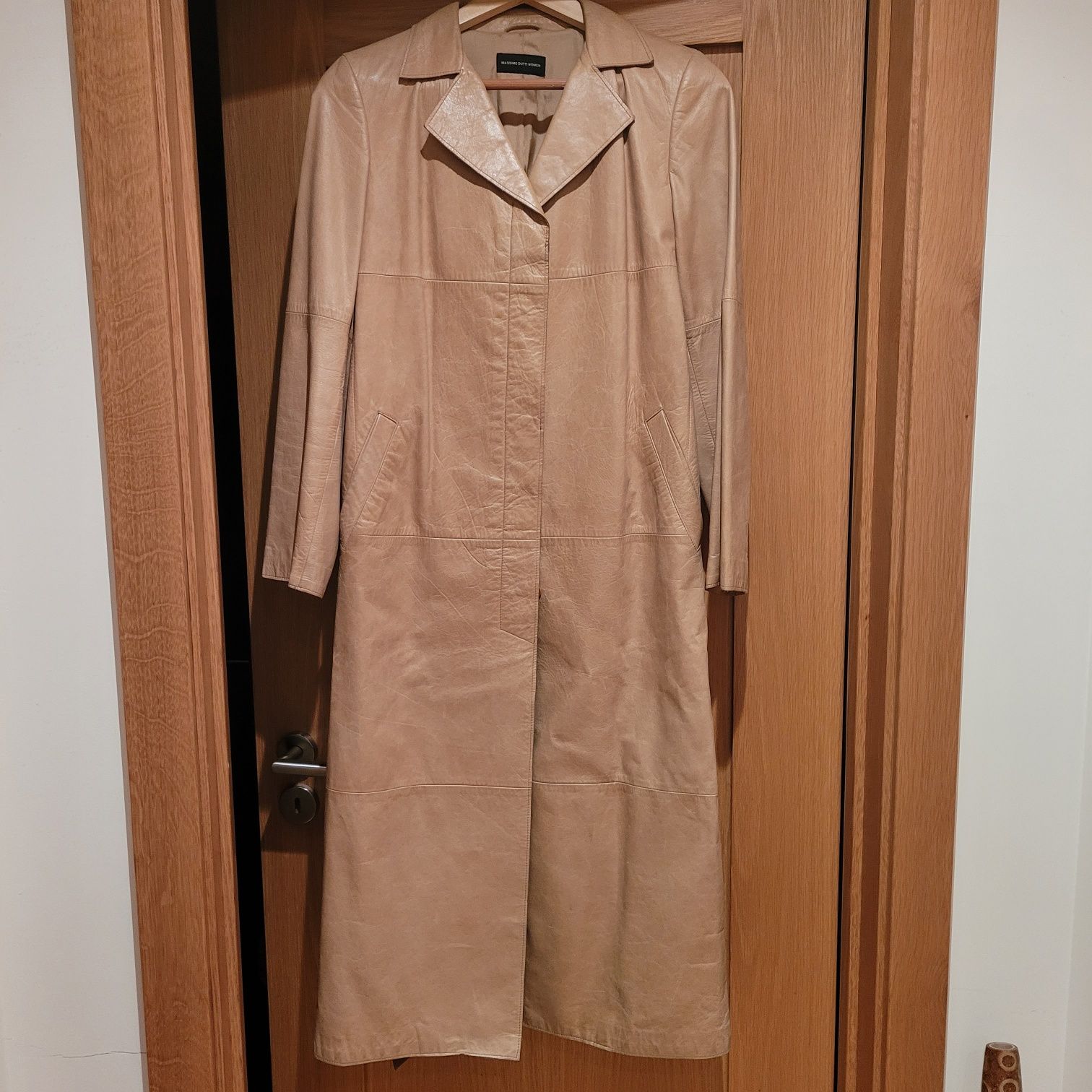Casaco couro camel, Massimo Dutti