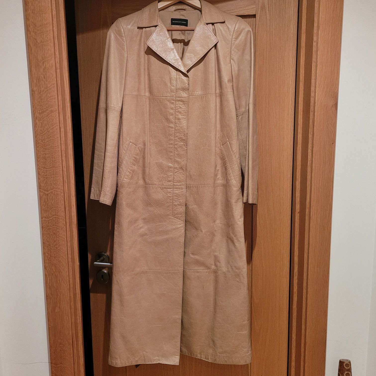 Casaco couro camel, Massimo Dutti