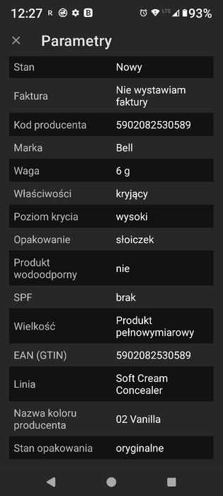 Korektor kryjący Bell w słoiczku nr 2 Vanilla