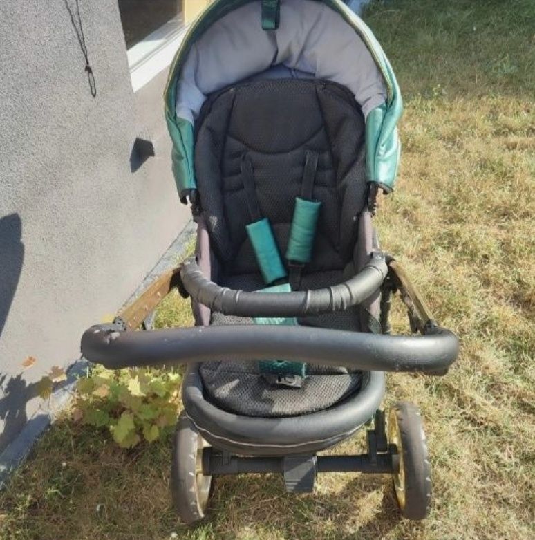 Wózek 2w1 Junama fluo line zielony czarny złoty unisex
