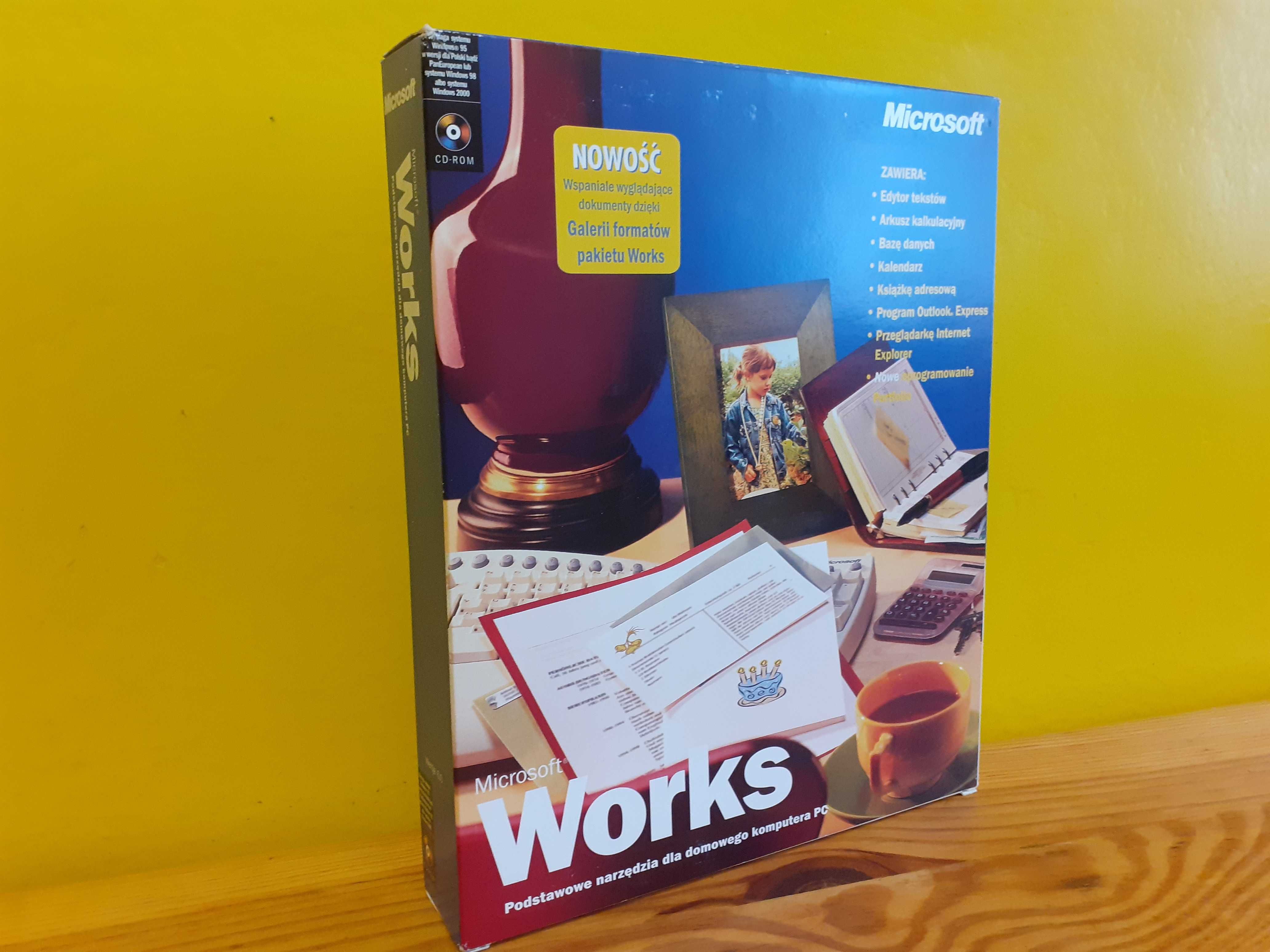Microsoft Works 6.0 PL BOX retro PC CD