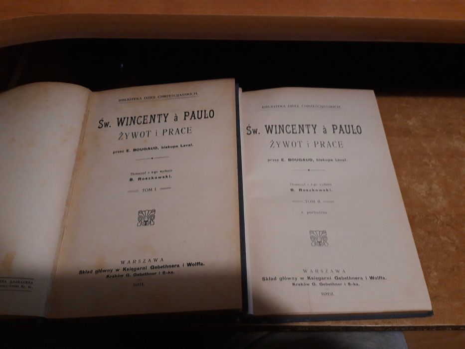 Św.Wincenty a'Paulo.T.1-2 -E .Bougaud- W-wa1913 opr.wyd.