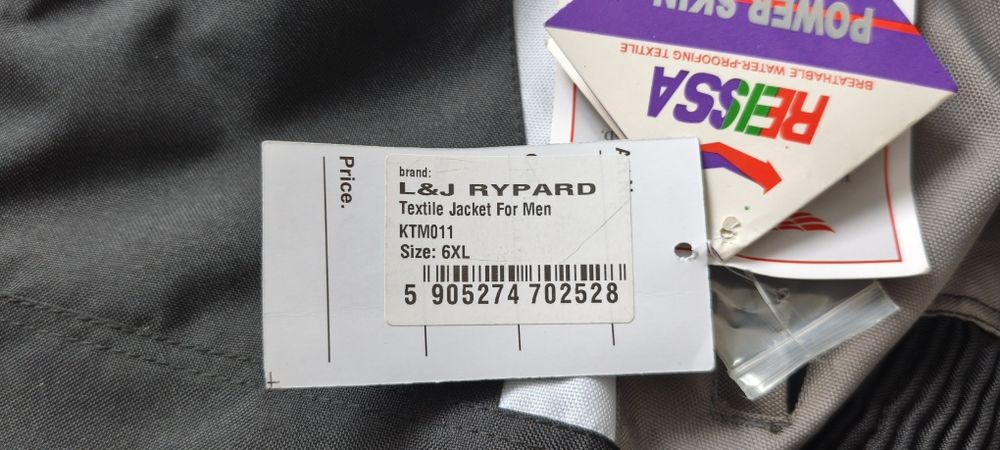 Wysokiej jakości kurtka tekstylna męska marki L&J RYPARD 6XL NOWA