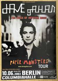 Paper Monsters Tour Berlin 2003 Dave Gahan - plakat koncertowy