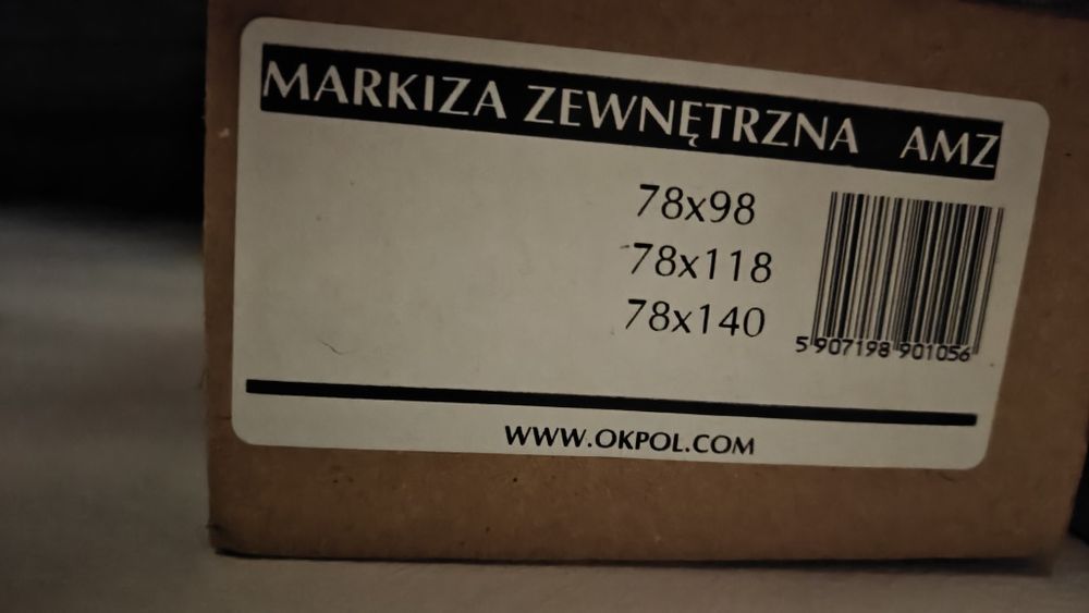 Markiza zewnętrzna AMZ OKPOL dwie sztuki