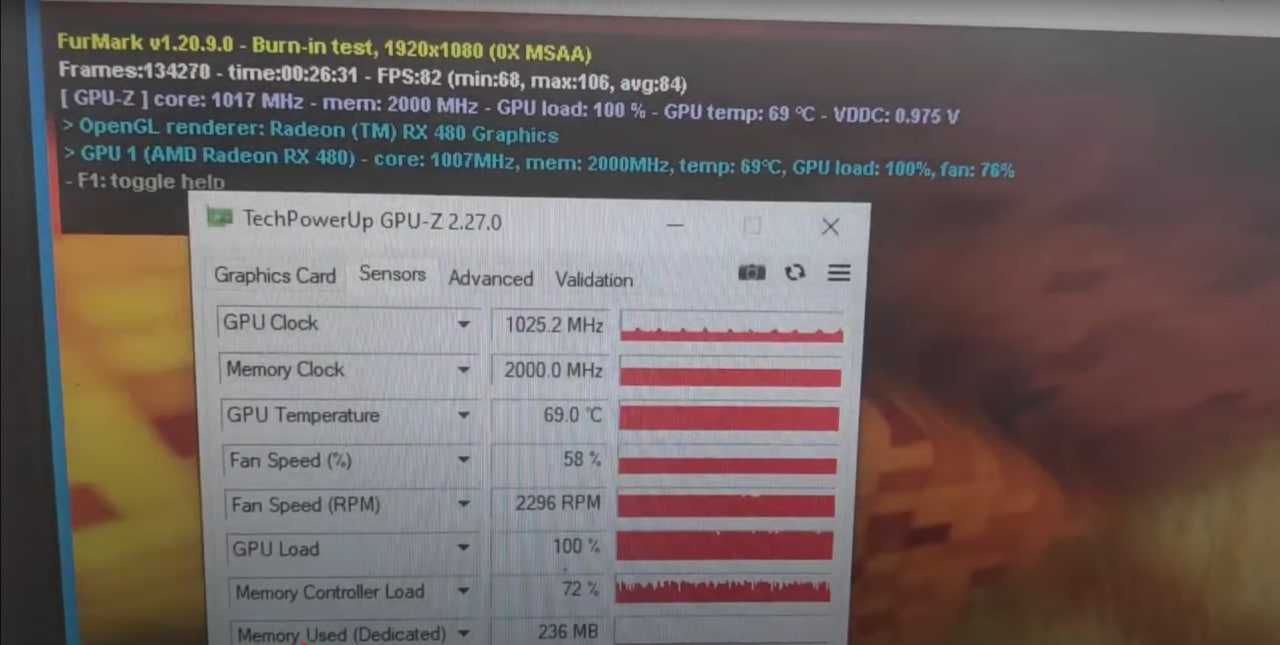 Видеокарта XFX RX 480 8 GB DDR5 (AMD,NVIDIA,GTX)
