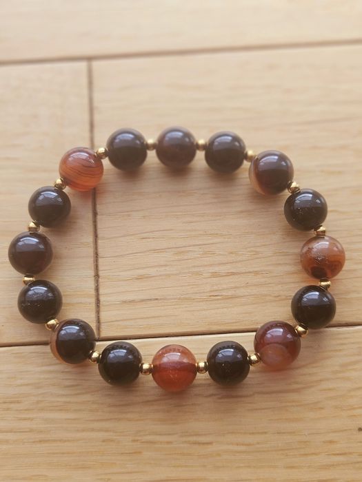 Bransoletka z agatami 10mm