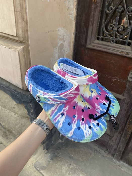РОЗПРОДАЖ Крокси утеплені Crocs lined tie Оригінальні тапки теплі нові