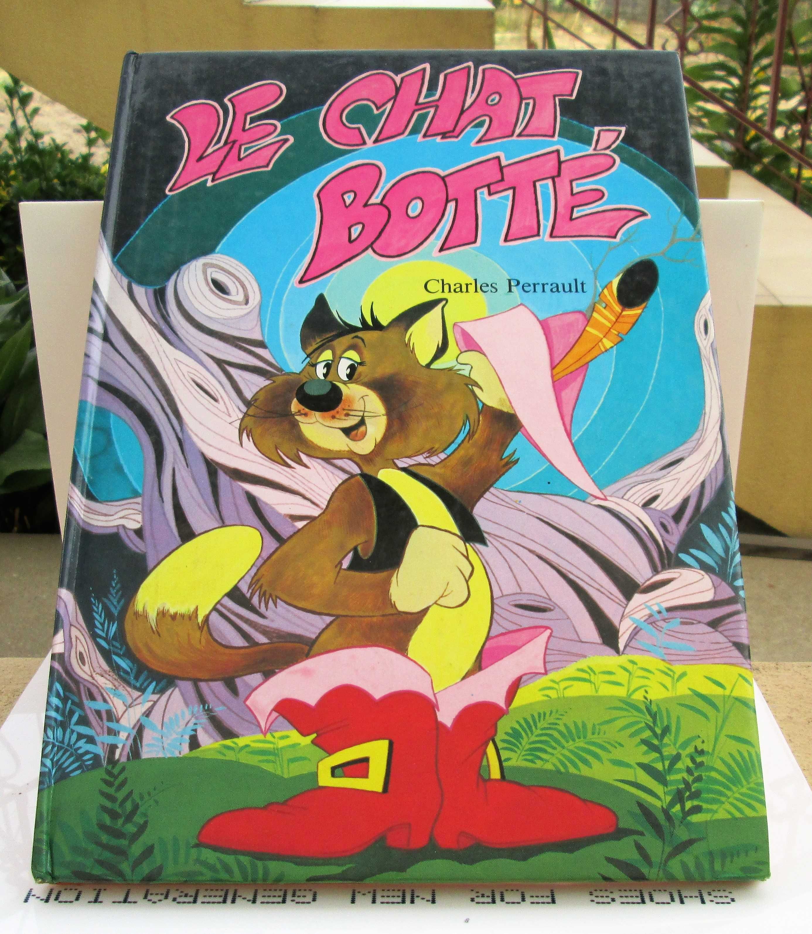 Livro juvenil Le chat botté, Charles Perrault anos 80