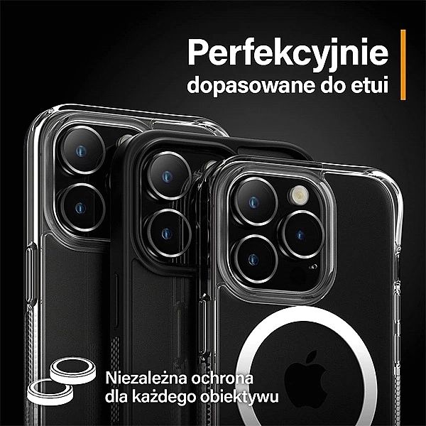 Ochrona aparatu PanzerGlass Hoops Camera na iPhone 15 Pro / 15 Pro Max