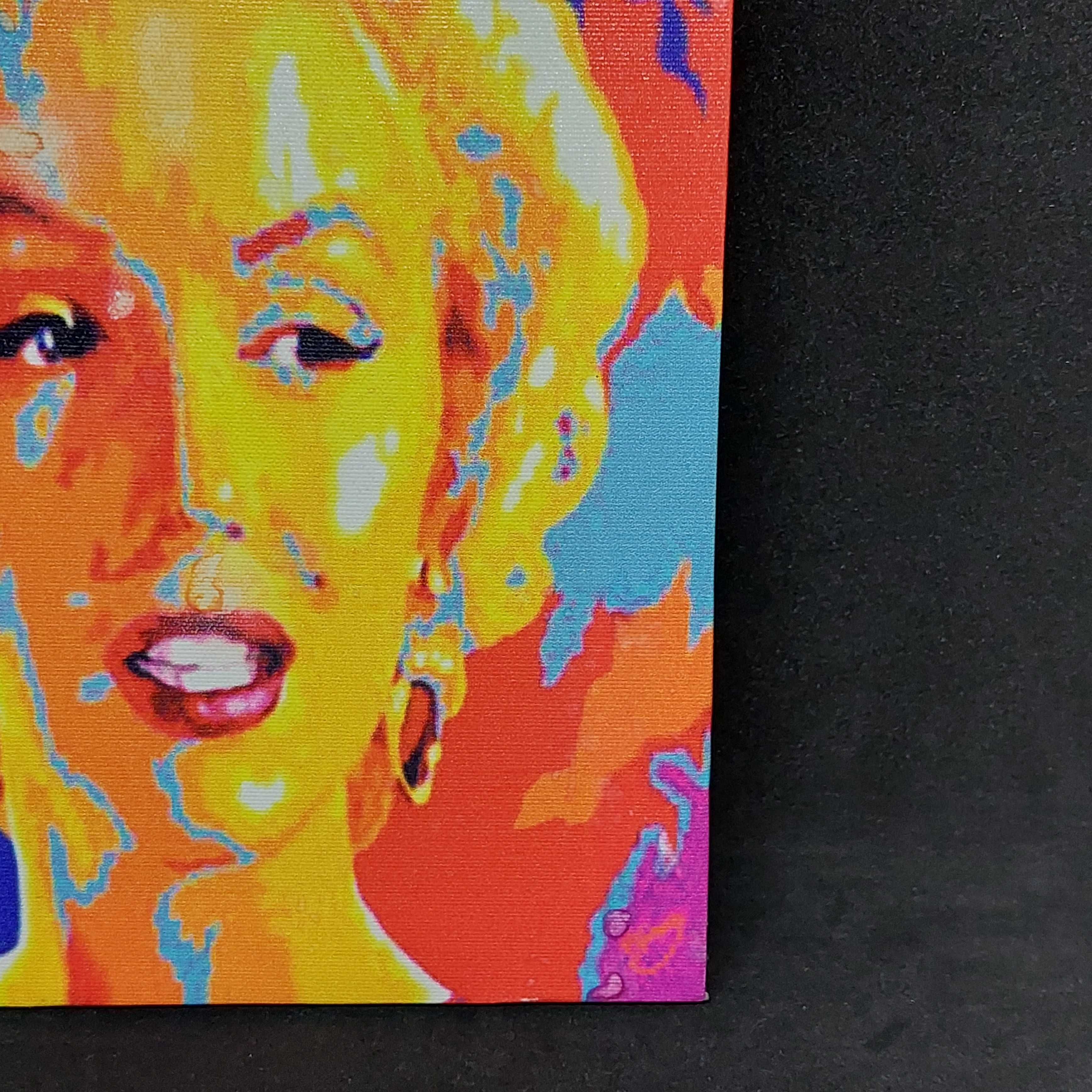ВИНТАЖНАЯ картина ФРАНЦИЯ портрет МЭРИЛИН МОНРО холст Merilyn Monroe