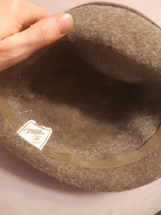 Oryginalny Kapelusz myśliwski z filcu Tonak Praha zielony khaki midi