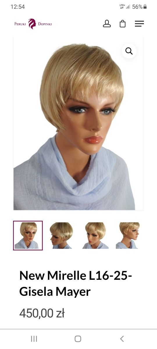 Peruka kolor blond Gisela Mayer , New mirelle