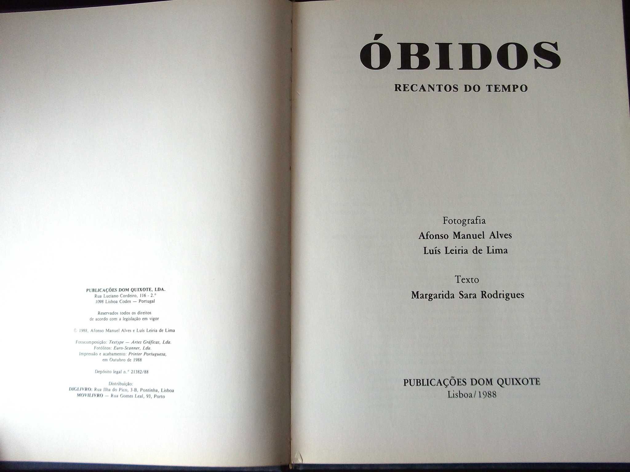 Livro Óbidos Recantos do Tempo Dom Quixote 1988