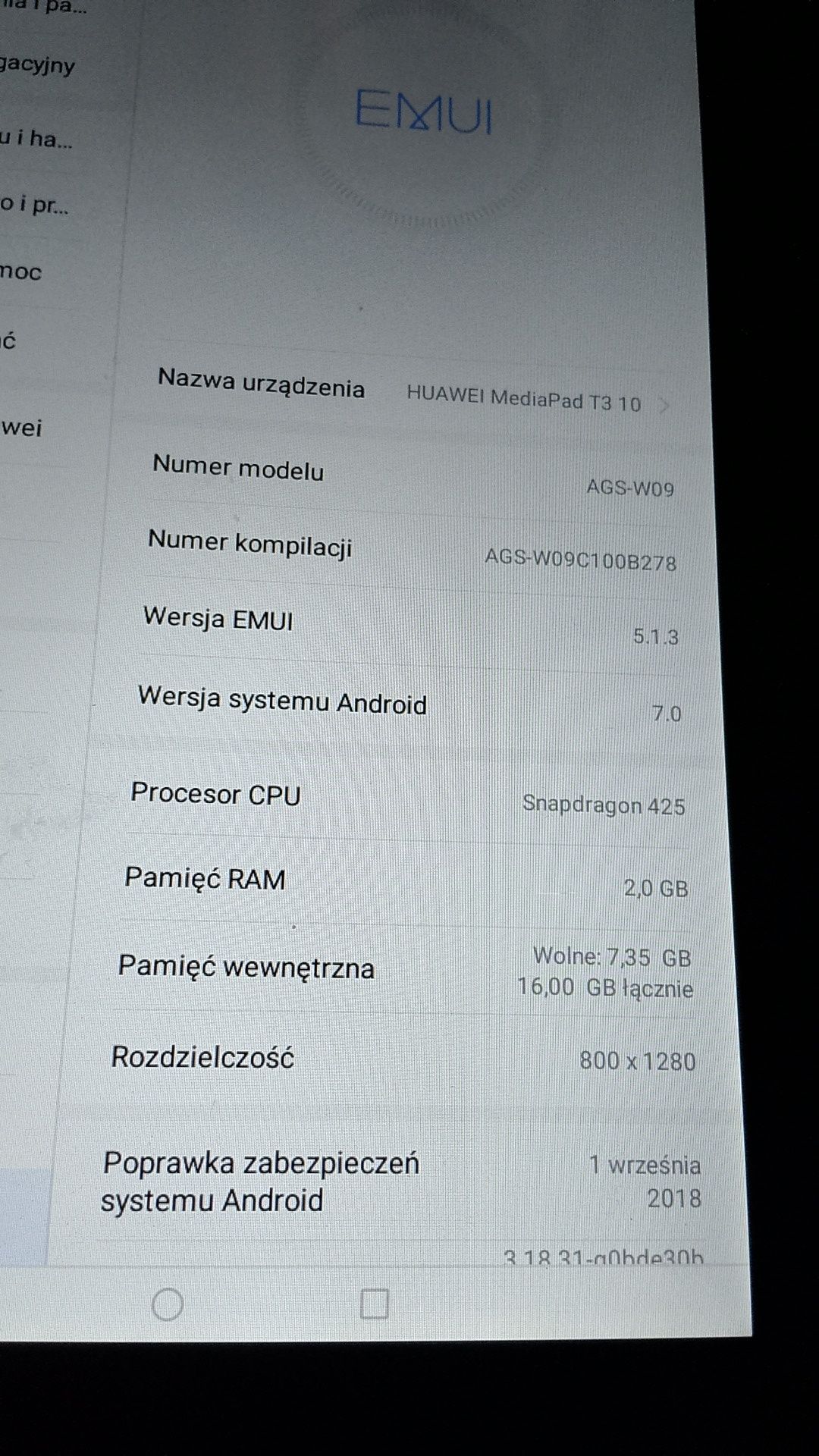 Huawei MediaPad T3 10