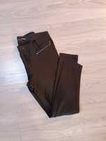 Spodnie czarne klasyczne cygaretki legginsy chinosy capri M-L