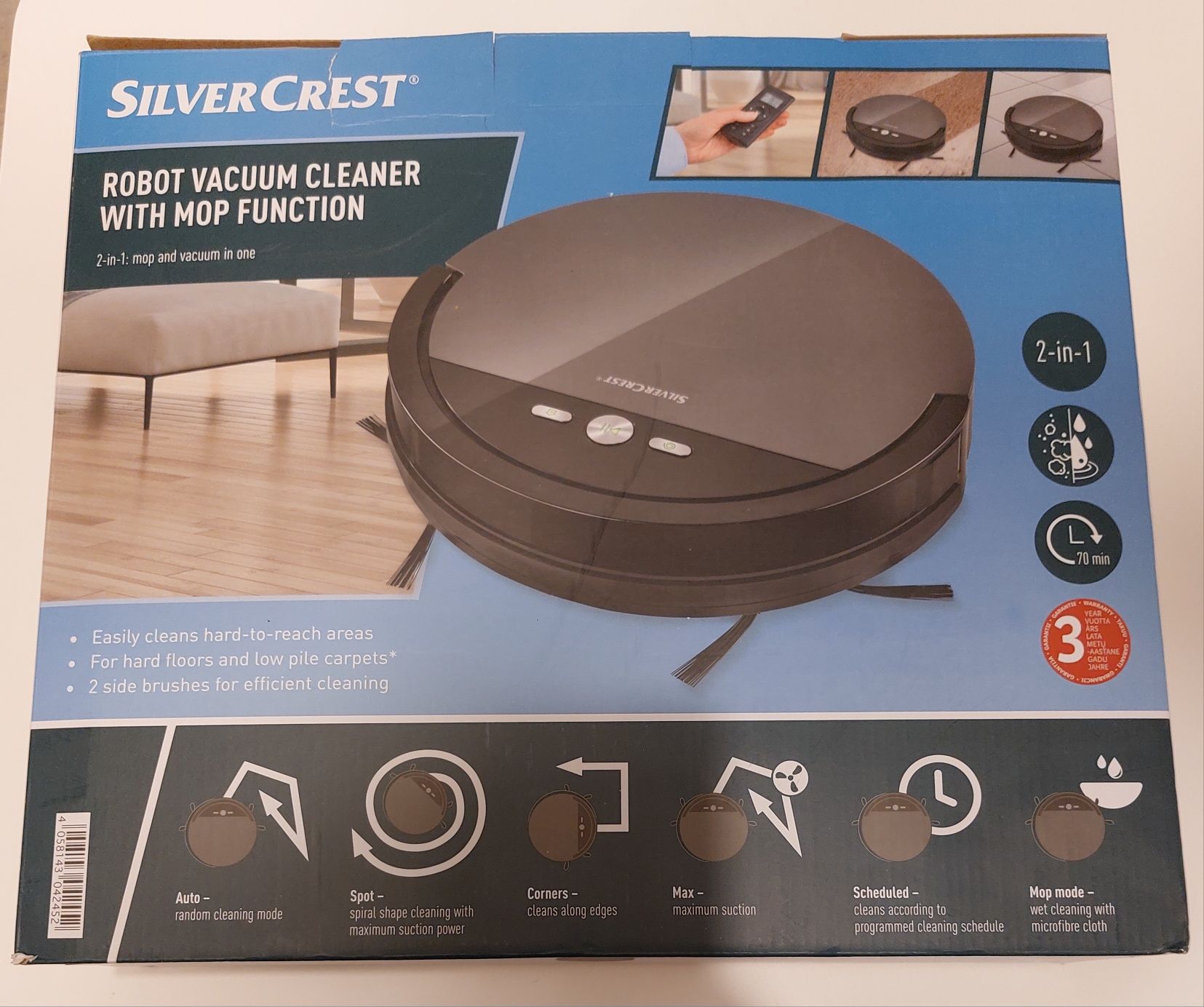Robot SilverCrest SSWR B1 z funkcja mycia podlog
