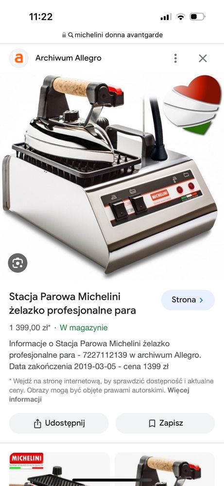 Nowe żelazko Michelini donna avantgarde