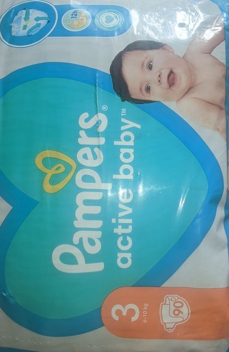 Pieluchy Pampers active baby 3 90 sztuk