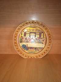 Деревянная тарелка, 21 см, с принтом Тайная вечеря