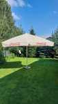 Parasol ogrodowy, duży i solidny. 3,5x3,5m z podstawą.