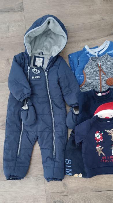 Kombinezon zimowy dla chłopca cool club 86 plus ciuszki z mikołajem 86