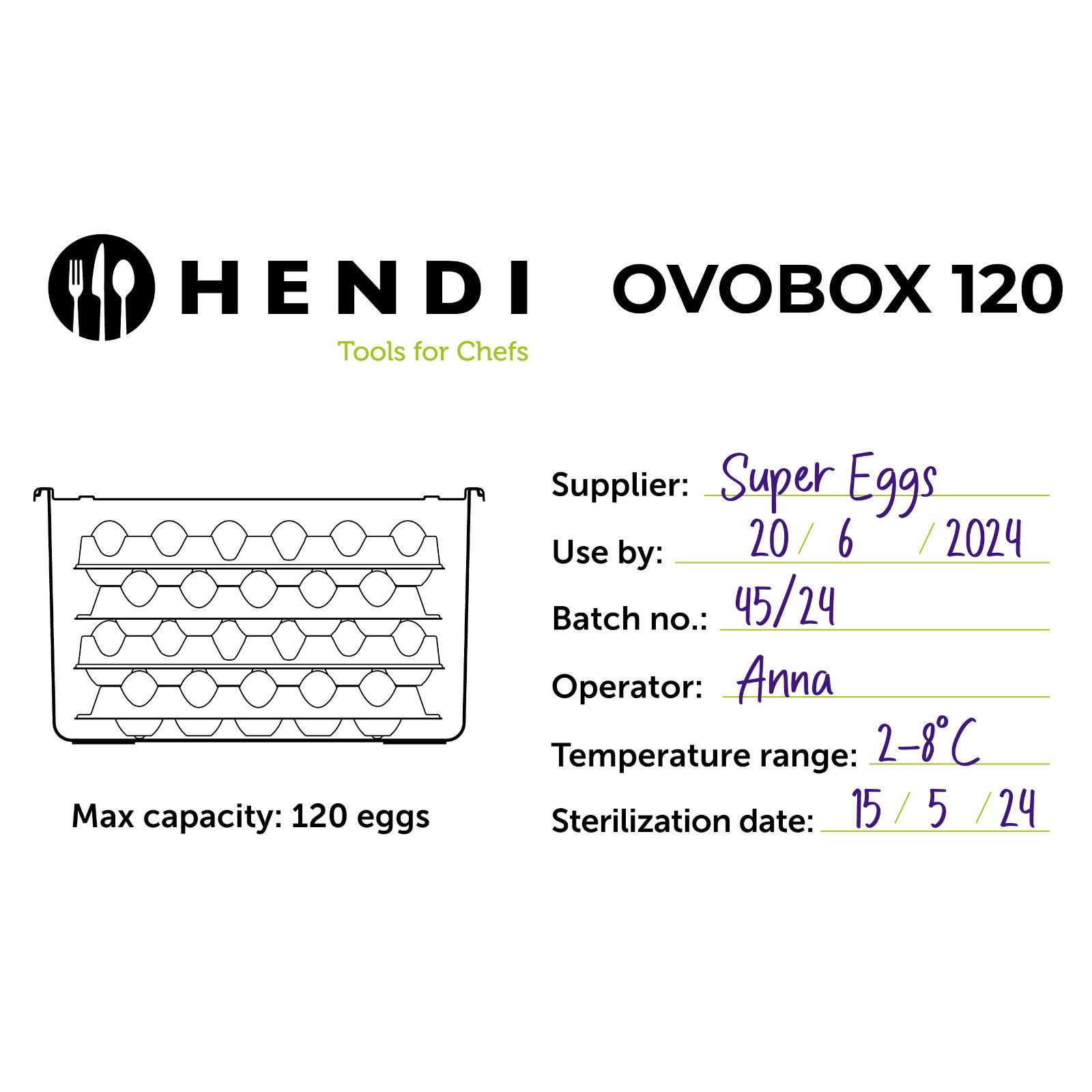 pojemnik na jajka 8 tacek na 120 jaj ovobox 18 l 355 x 325 x 200 mm