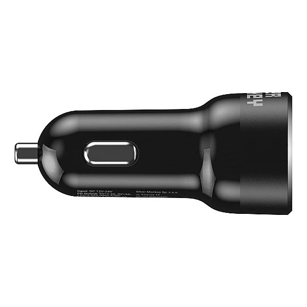 Ładowarka samochodowa Silver Monkey SMA078/1xUSB-C 1xUSB-A 45W PD QC -