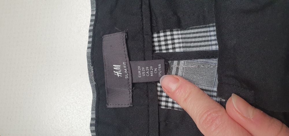 Spodnie w kratę H&M męskie młodziezowe rozmiar 29