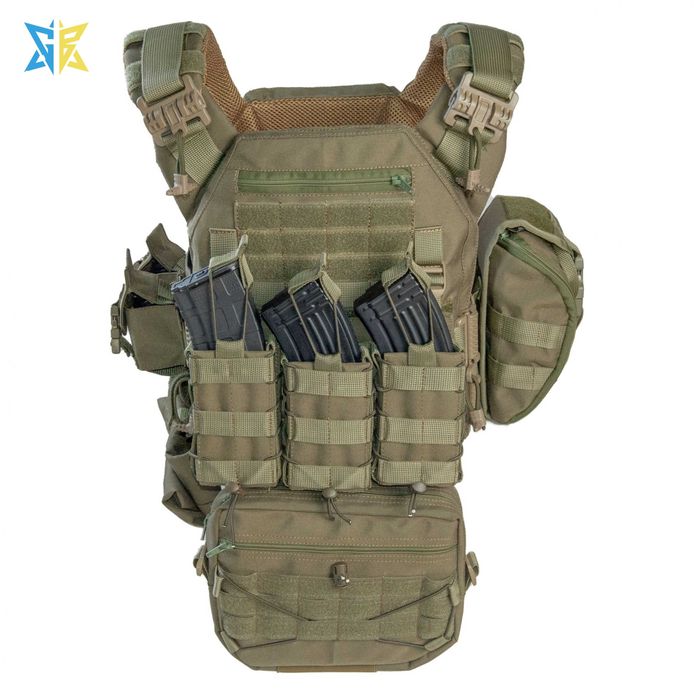 ТОПОВА ПЛИТОНОСКА Warmor Gen.3 Max коліру олива, з підсумками.