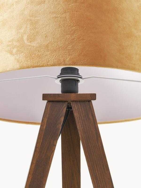 Lampa podłogowa trójnóg z litego drewna w stylu scandi Jake 150cm