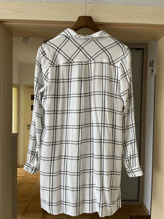 Koszula biala bawelna oversize L