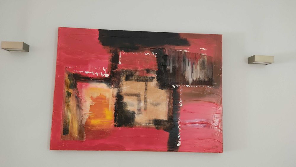 Pintura abstrata em tela