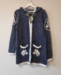 Sweter z kapturem kardigan damski nowy rozmiar XL/XXL Buisdaei swetr