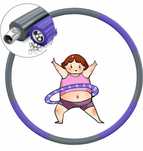Hula hop masażer 85 cm 1.2kg odchudzające do ćwiczeń metalowe