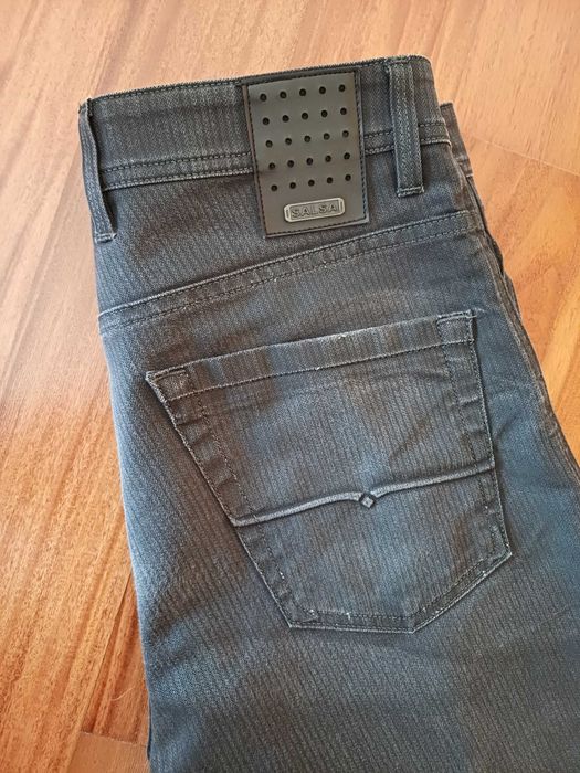 Calças de marca SALSA jeans preto slim fit tamanho 39