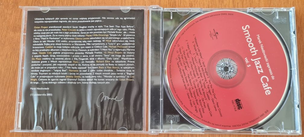 Smooth Jazz Cafe 5 - 1 CD 2003 książeczka uszkodzona przez wilgoć