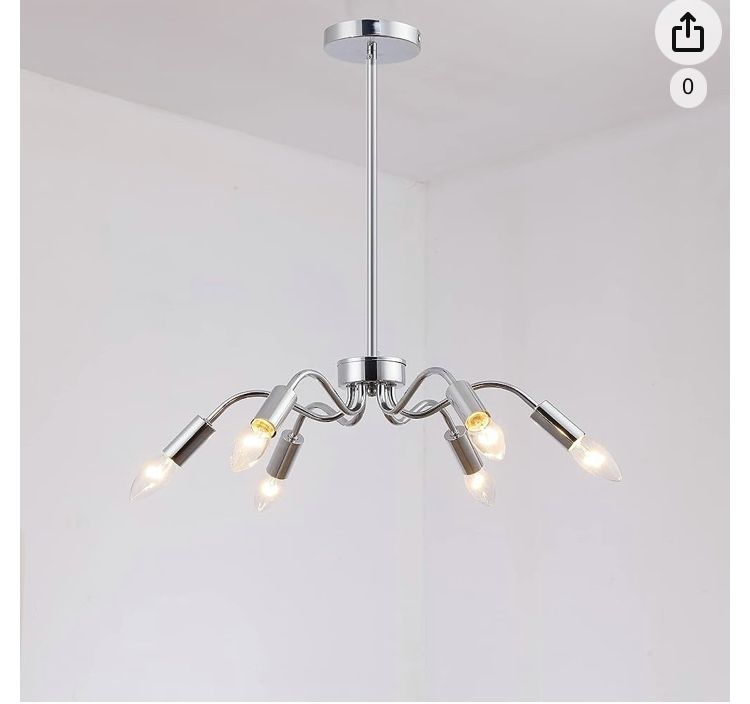 NOWE chrom metalowa lampa wisząca salon