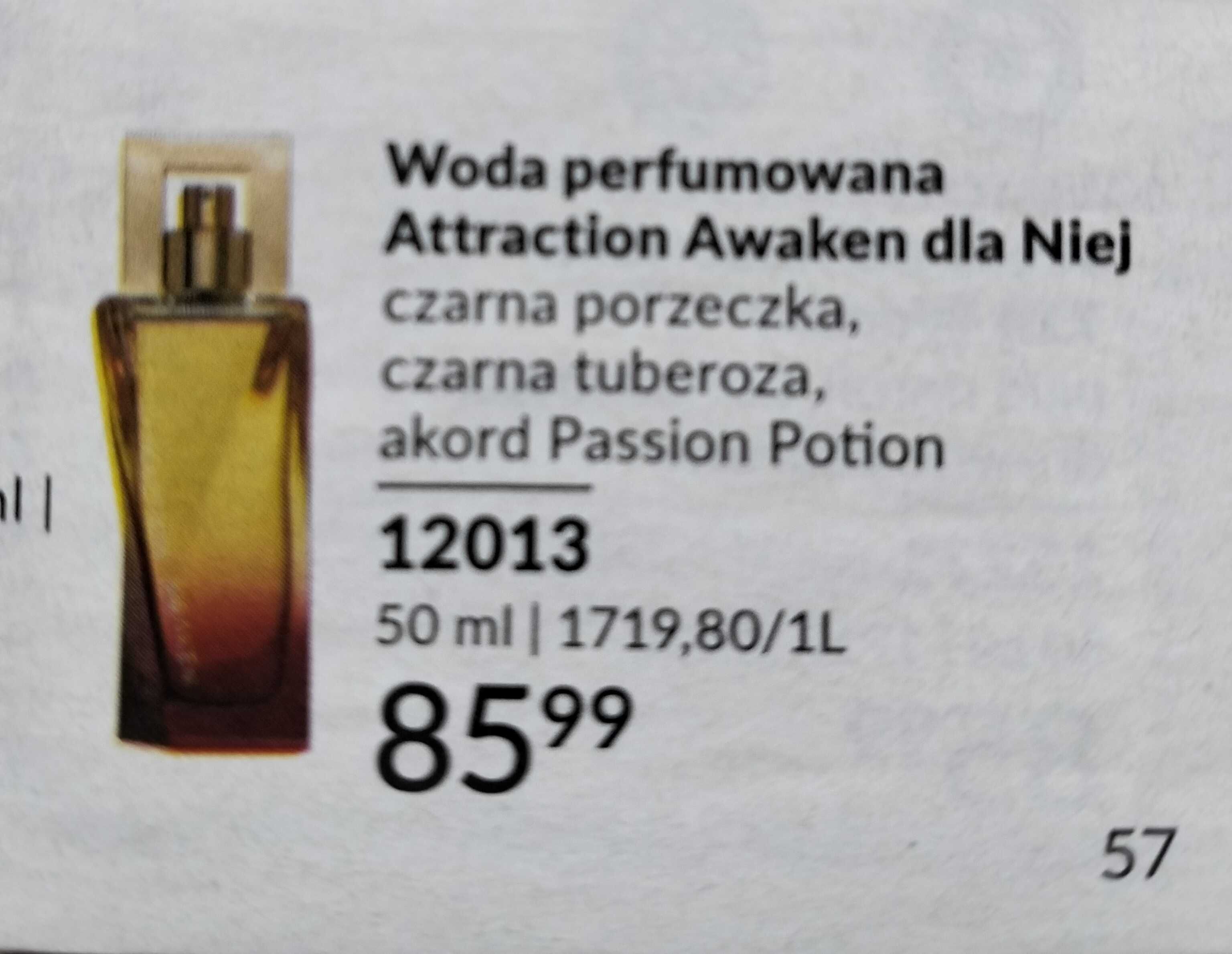 Woda perfumowana Atraction Awaken Avon dla niej.