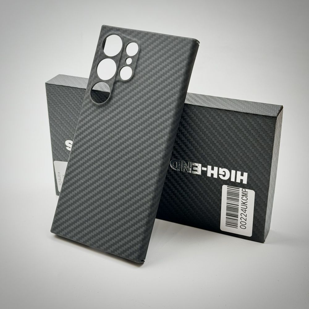 Карбоновый чехол для Samsung Galaxy S24 Ultra + MagSafe магнит