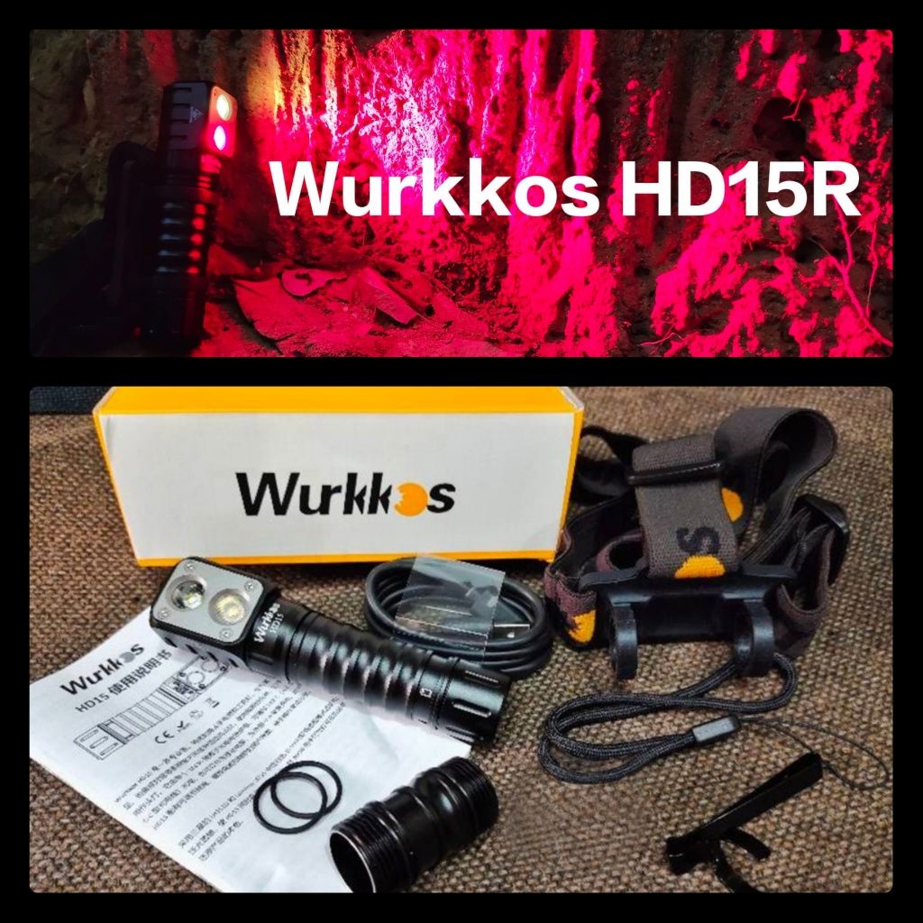 Налобный фонарь  Sofirn(Wurkkos) H25LR (красный/белый свет) HD15R.