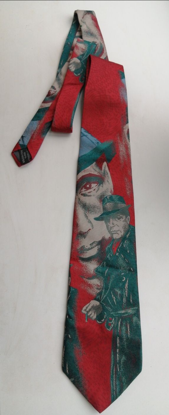 Галстук винтажный с принтом кино мужчина детектив краватка