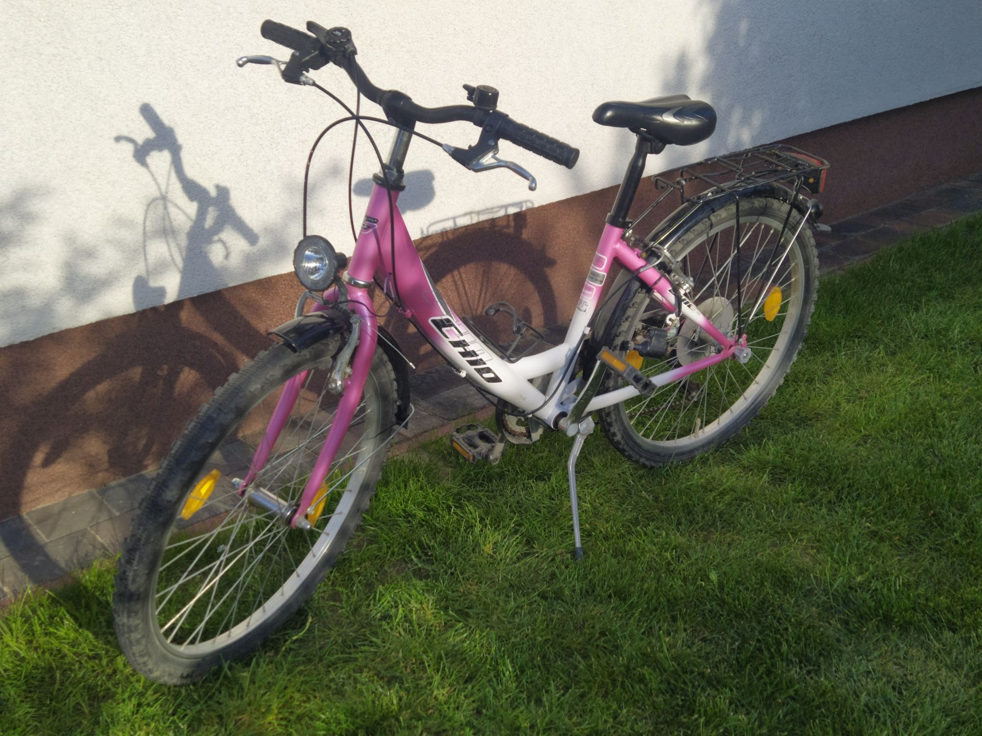 Rower miejski damka CHIO koła 24 cale różowy dziewczęcy