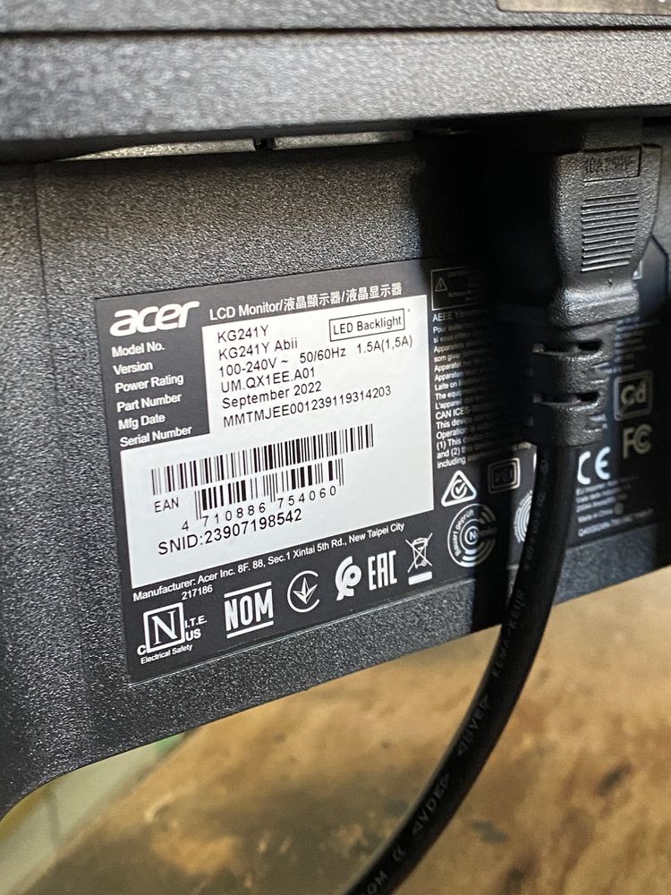Монитор Acer Nitro 24 дюйма
