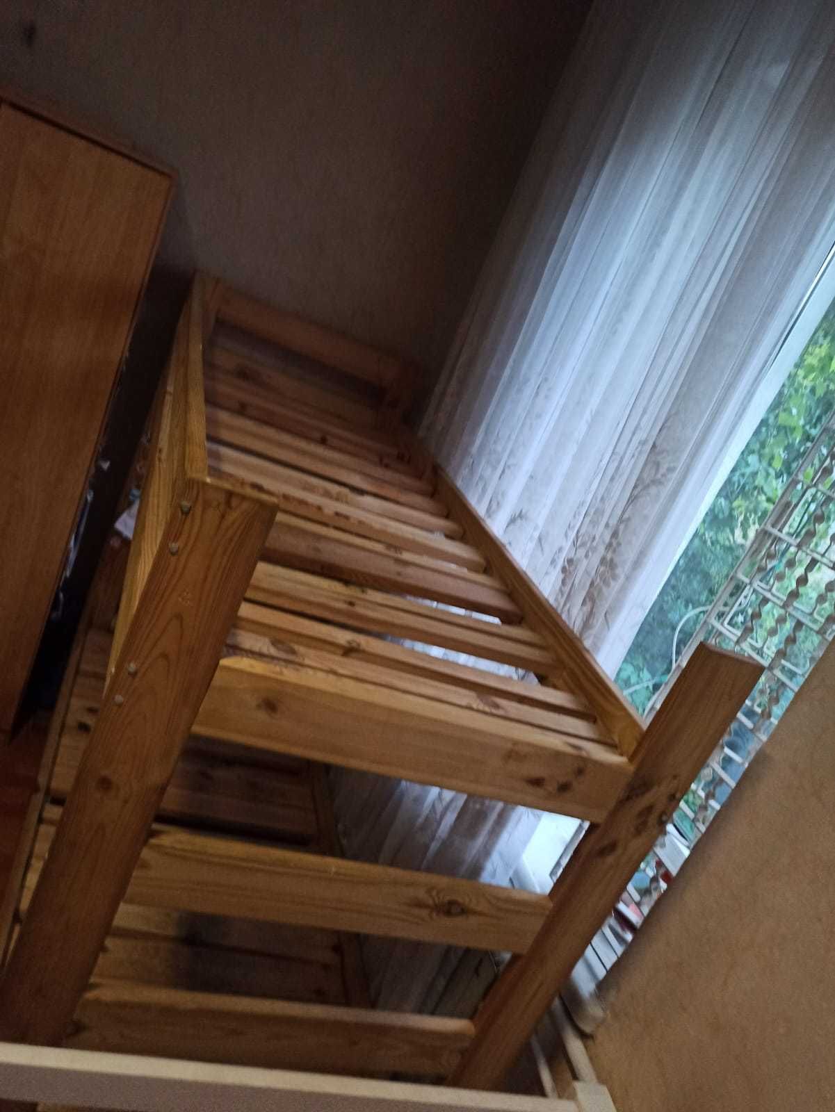 Łóżko piętrowe 3 szt. DREWNO