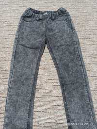 Szare jeansy Coccodrillo dla dziewczynki 128 8lat bdb